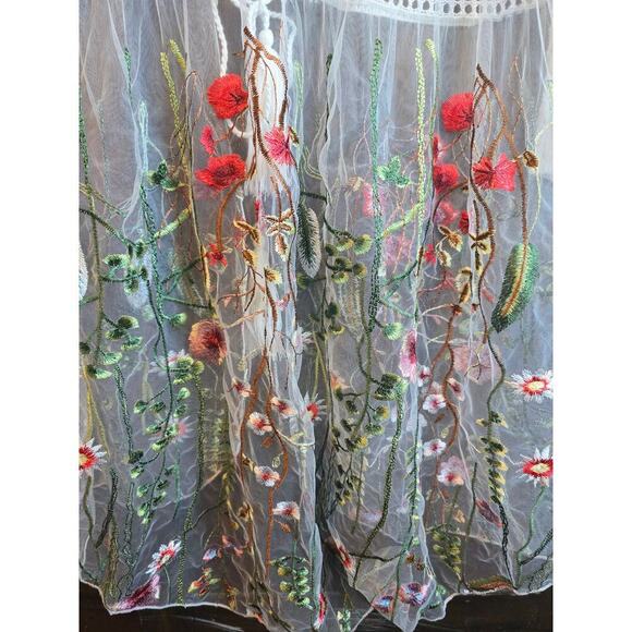 Boho floral mesh cardiagan XL - Picture 5 of 8